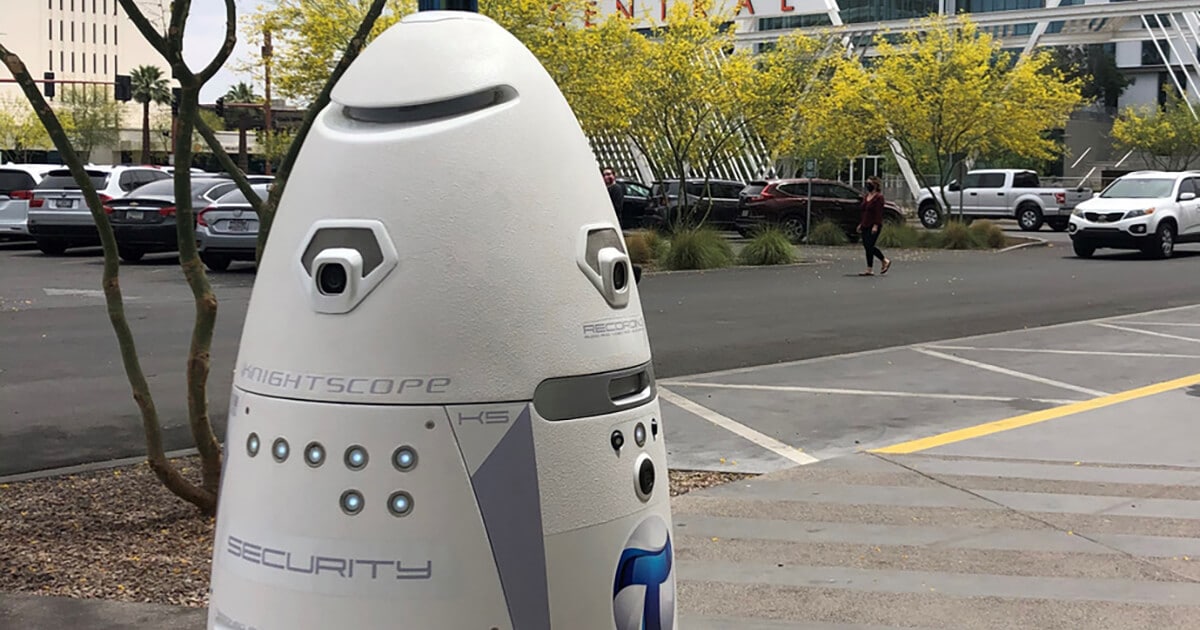 Security robot at Park Central outside